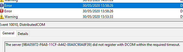 Windows Shell Error 30.5.20 - 9BA05972-F6A8-11CF-A442-00A0C90A8F39.PNG