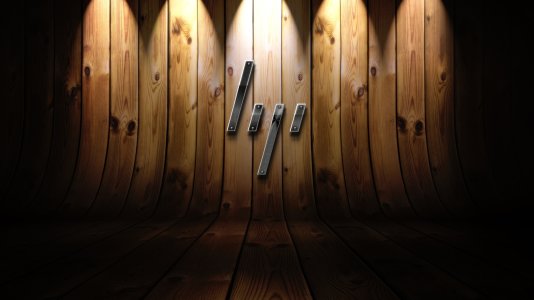 HP new metal logo on wallpaper_wood_lighting.jpg