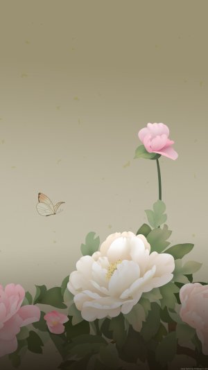 Peony-Flowers-Butterfly-iphone-6-wallpaper-ilikewallpaper_com.jpg